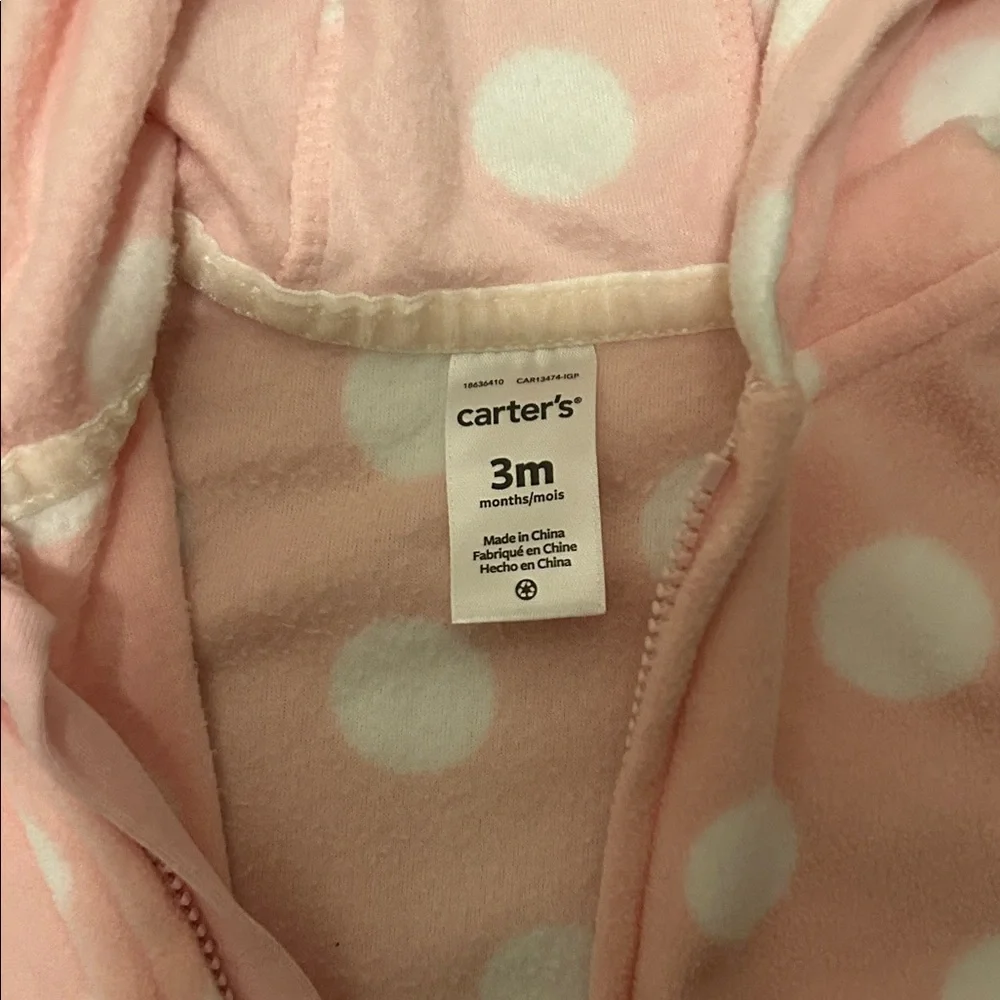 Carter's Pink and White Polka Dot Baby One Piece